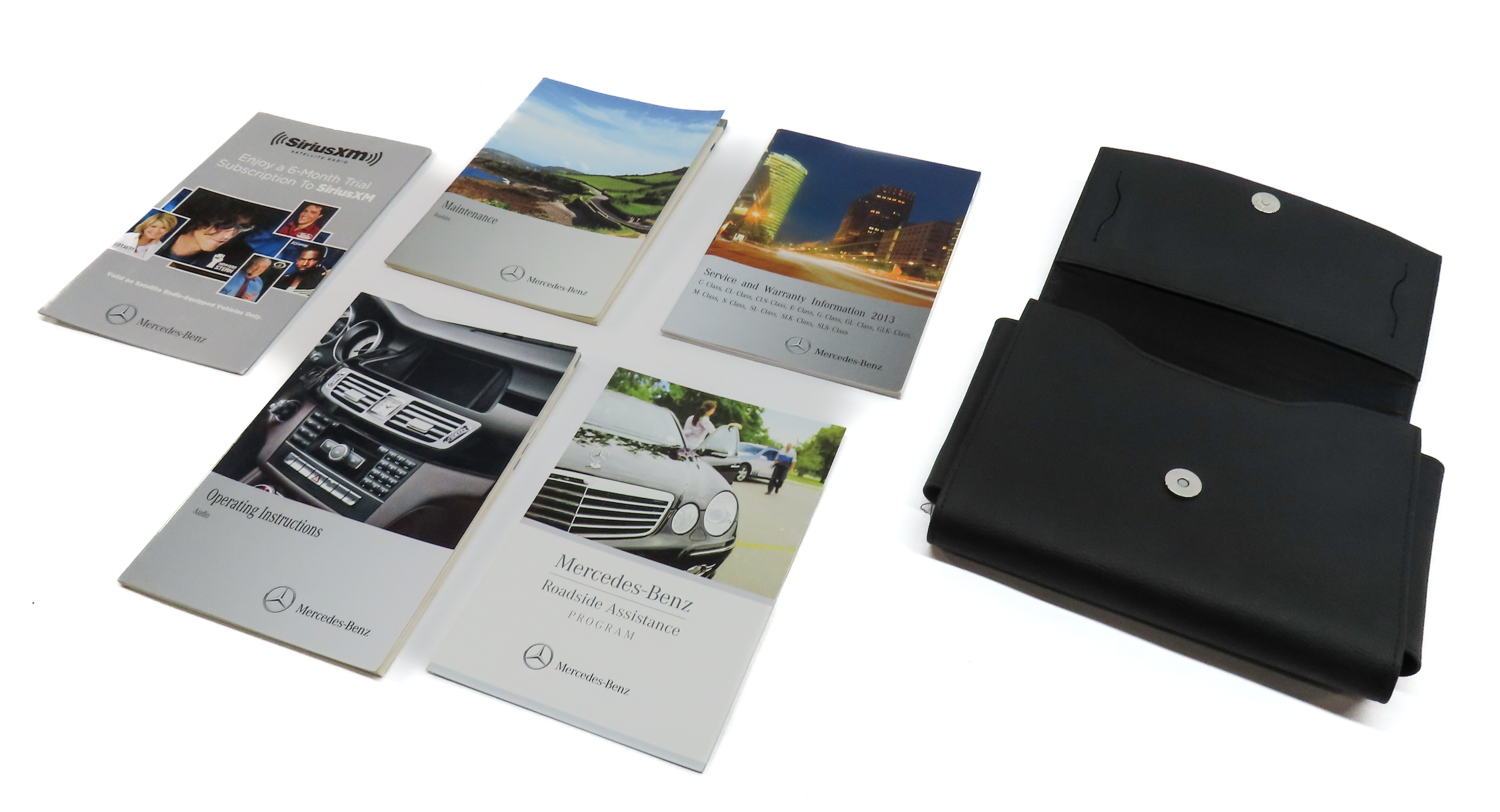 2013 MERCEDES C250 (W204) 1.8T ENGINE OWNERS MANUAL BOOKLET SET/6  w/ CASE — exact item pictured